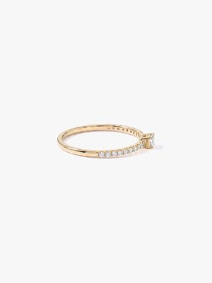 [Lumière] Half eternity solitaire ring 0.23ct 10K