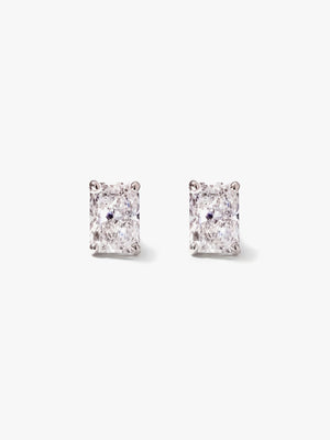 Radiant Shape Earrings 0.5ct×2 (Total 1ct) (Pair)