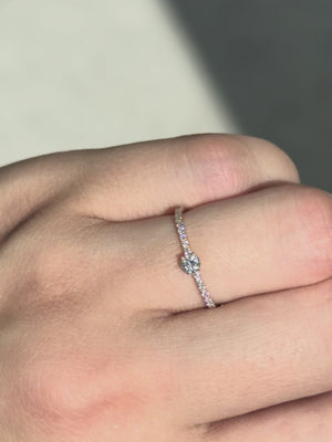 [Lumière] Half eternity solitaire ring 0.23ct 10K
