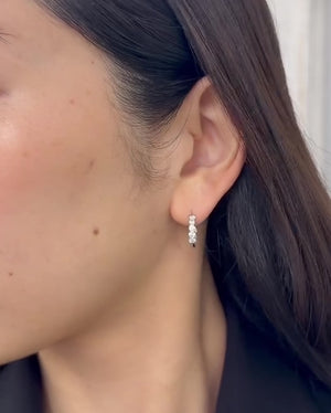 Quick Delivery [Lumière] Full eternity earrings 1.2ct Pt (pair)