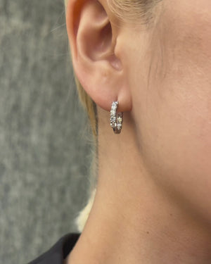 [Lumière] Full eternity earrings 1.2ct Pt (pair)