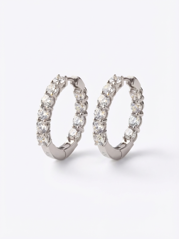 [Lumière] Full eternity earrings 2ct (pair)