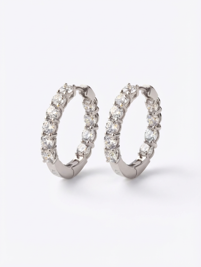 [Lumière] Full eternity earrings 2ct (pair)