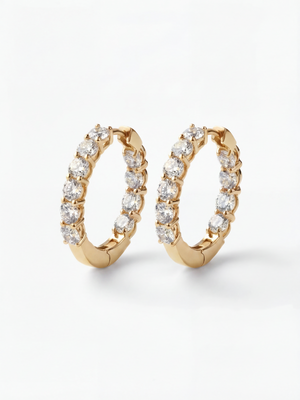 [Lumière] Full eternity earrings 2ct (pair)