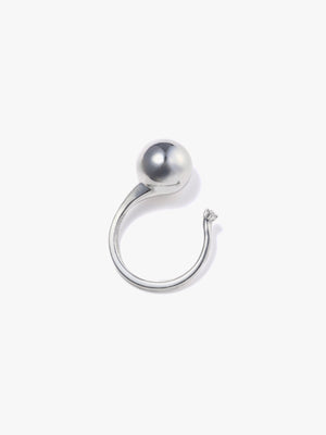 Reshine ball ring labgrowndiamond側面画像（都市鉱山由来の真円とラボグロウンダイヤモンドのリング）