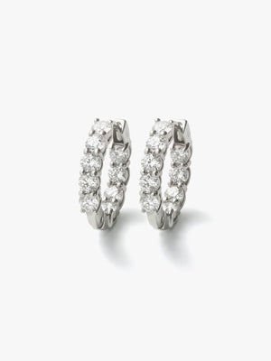 Quick Delivery [Lumière] Full eternity earrings 1.2ct Pt (pair)