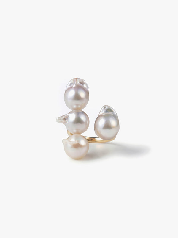 [Unique Akoya Pearl] Akoya pearl open ring