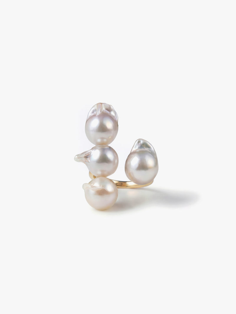 [Unique Akoya Pearl] Akoya pearl open ring