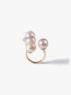 [Unique Akoya Pearl] Akoya pearl open ring
