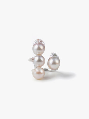 [Unique Akoya Pearl] Akoya pearl open ring
