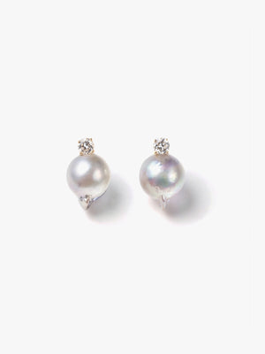 [Unique Akoya Pearl] Akoya pearl point earrings (pair)