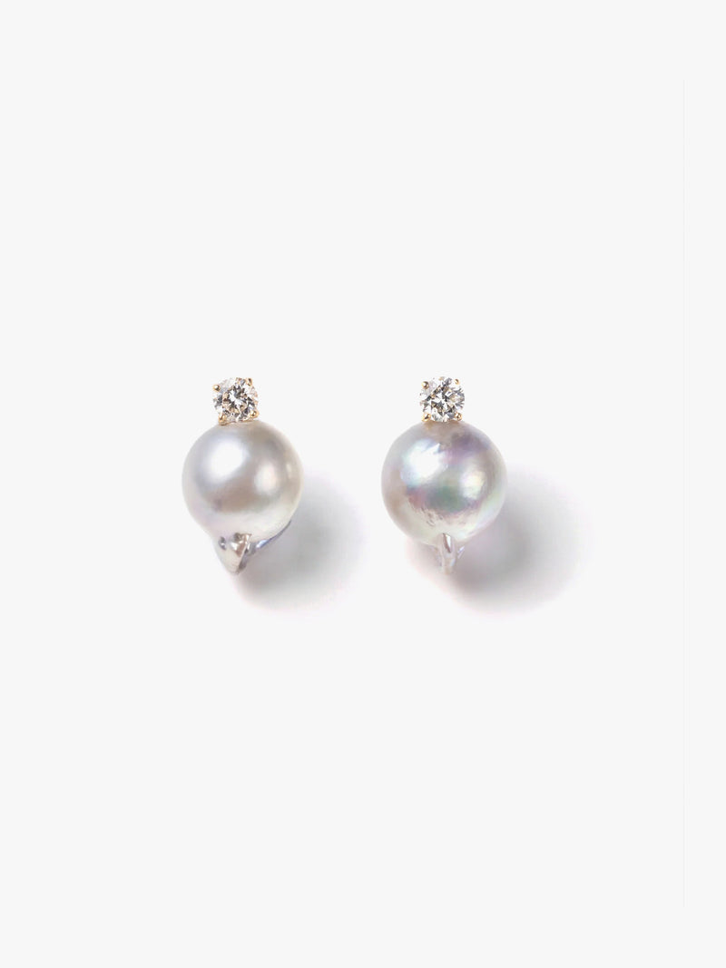 [Unique Akoya Pearl] Akoya pearl point earrings (pair)