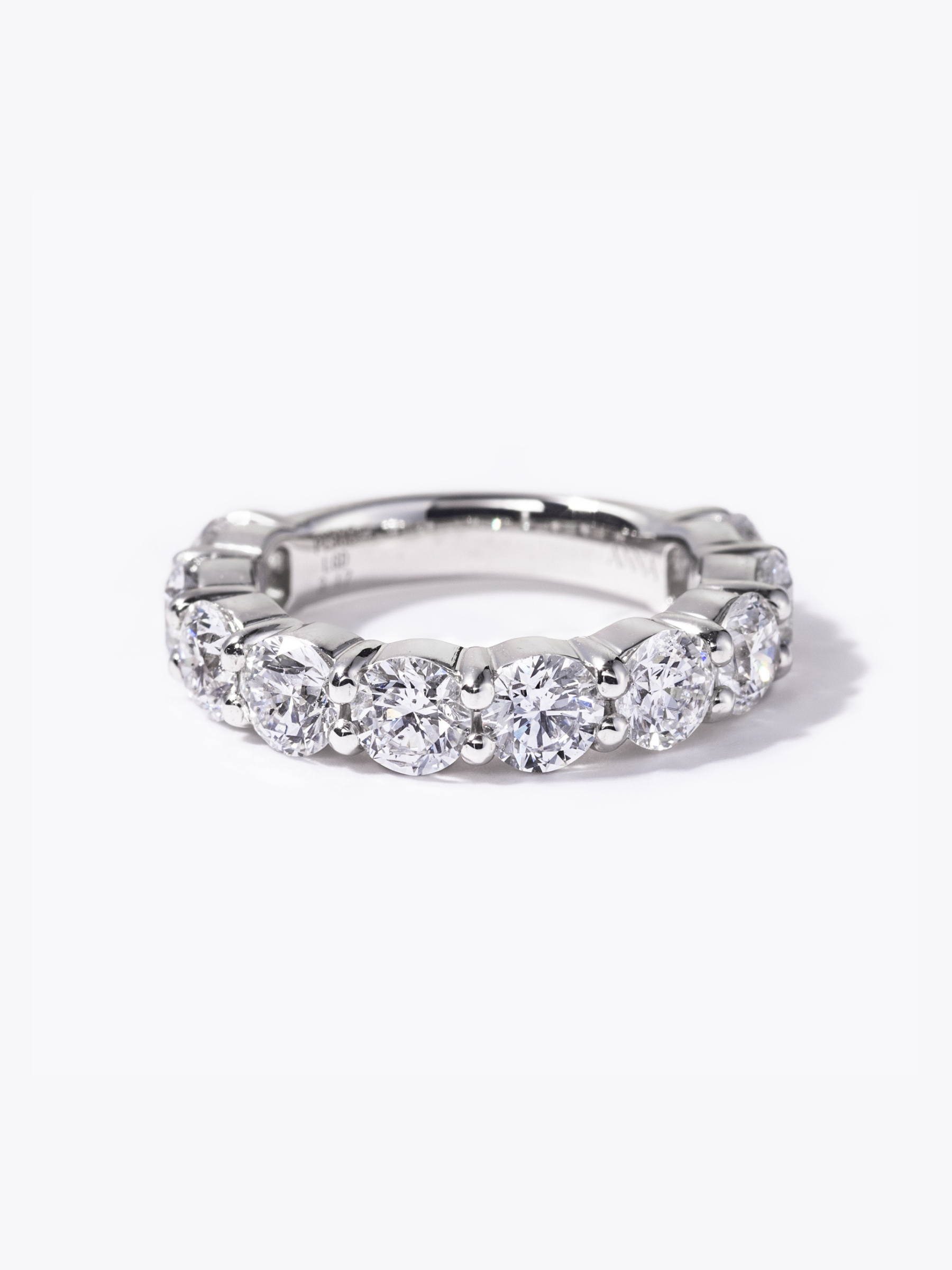 Half eternity ring 3ct Ptの正面画像(ラボグロウンダイヤモンドのリング)