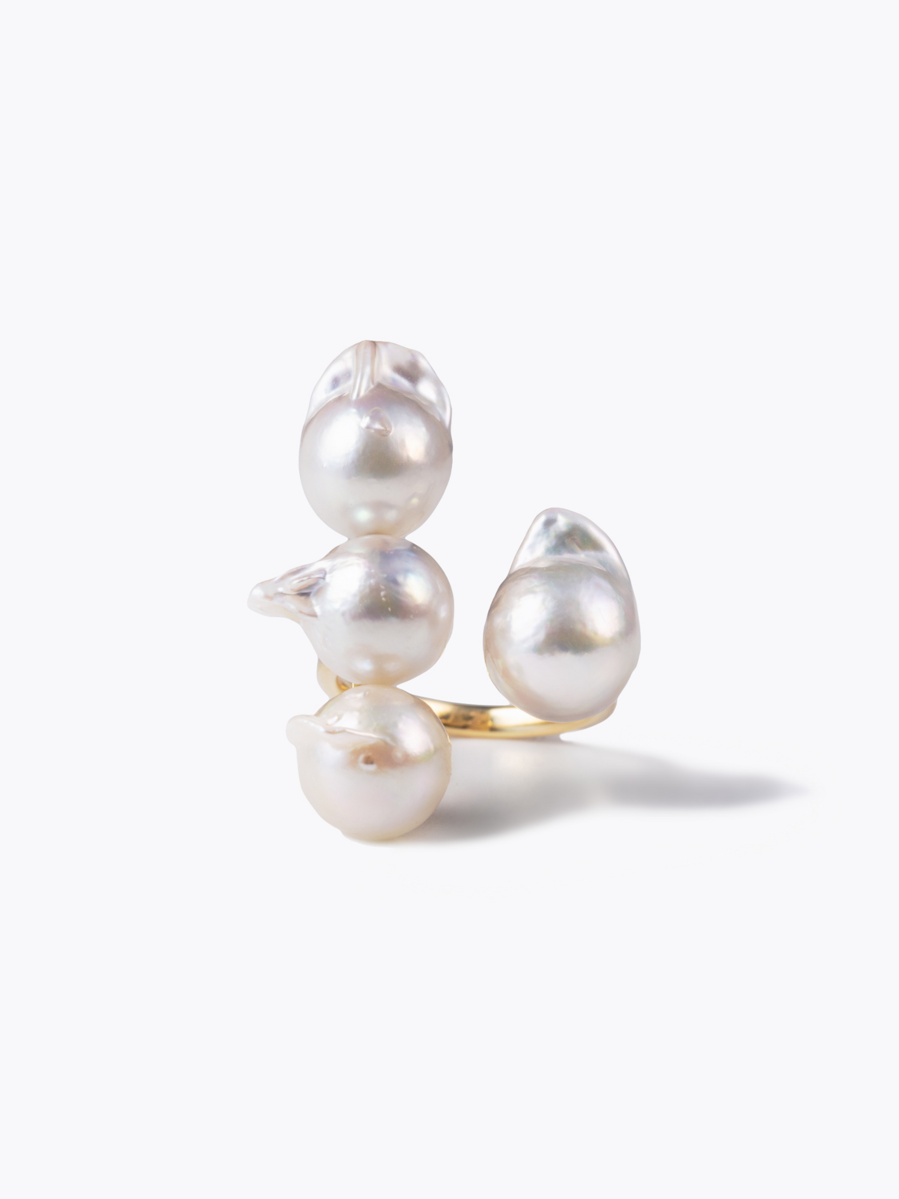 Akoya pearl open ringの正面画像(アコヤ真珠のリング)