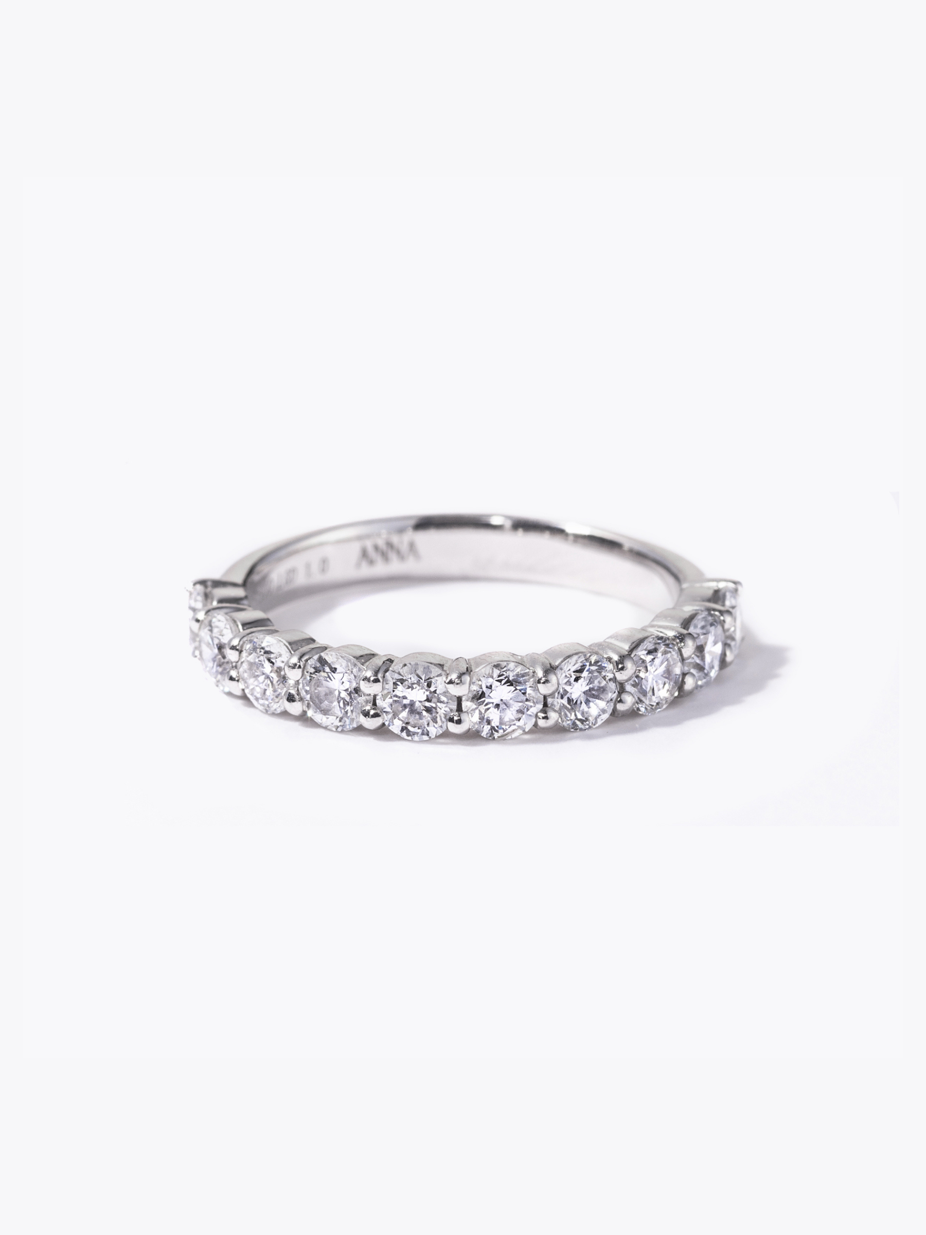 [Lumière] Half eternity ring 1ct Pt