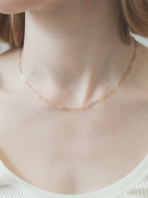 [The chain] Gold big chain necklace 18YG